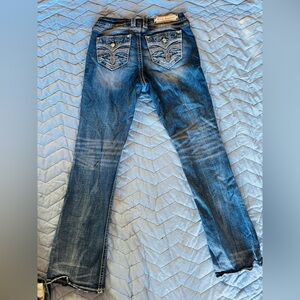 Rock Revival White Washed Jeans | 30L | Easy Bootcut